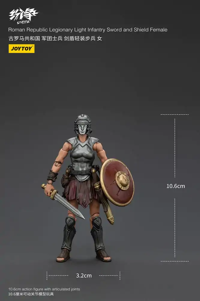 Strife Akčná Figúrka 1/18 Roman Republic Legionary Light Infantry Meč a Štít Female 11 cm produktová fotografia