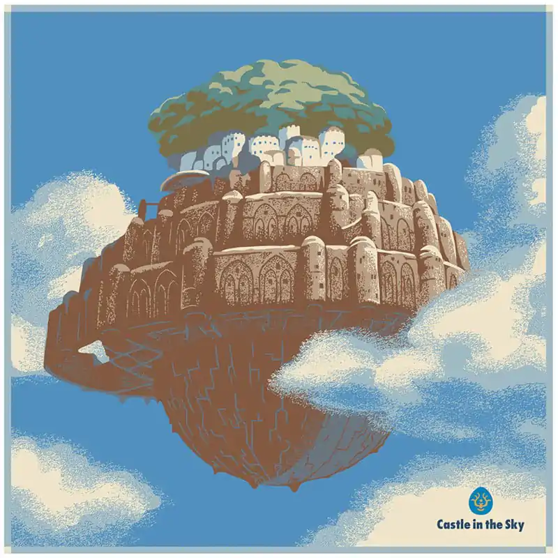 Studio Ghibli Towel Castle in the Sky Laputa 40 x 40 cm produktová fotografia