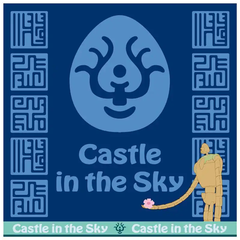 Studio Ghibli Mini uterák Castle in the Sky Volucite crystal Amulet 25 x 25 cm produktová fotografia