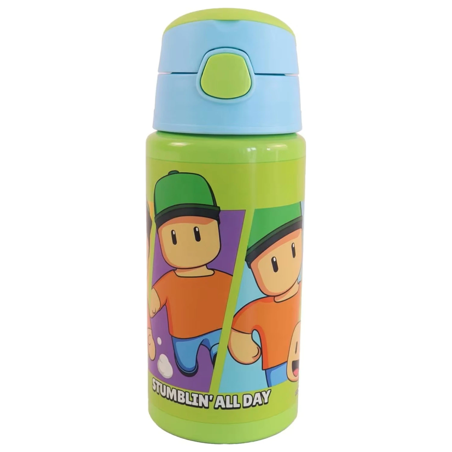 Stumble Guys All Day hliníková fľaša na vodu so slamkou a závesom 500 ml produktová fotografia