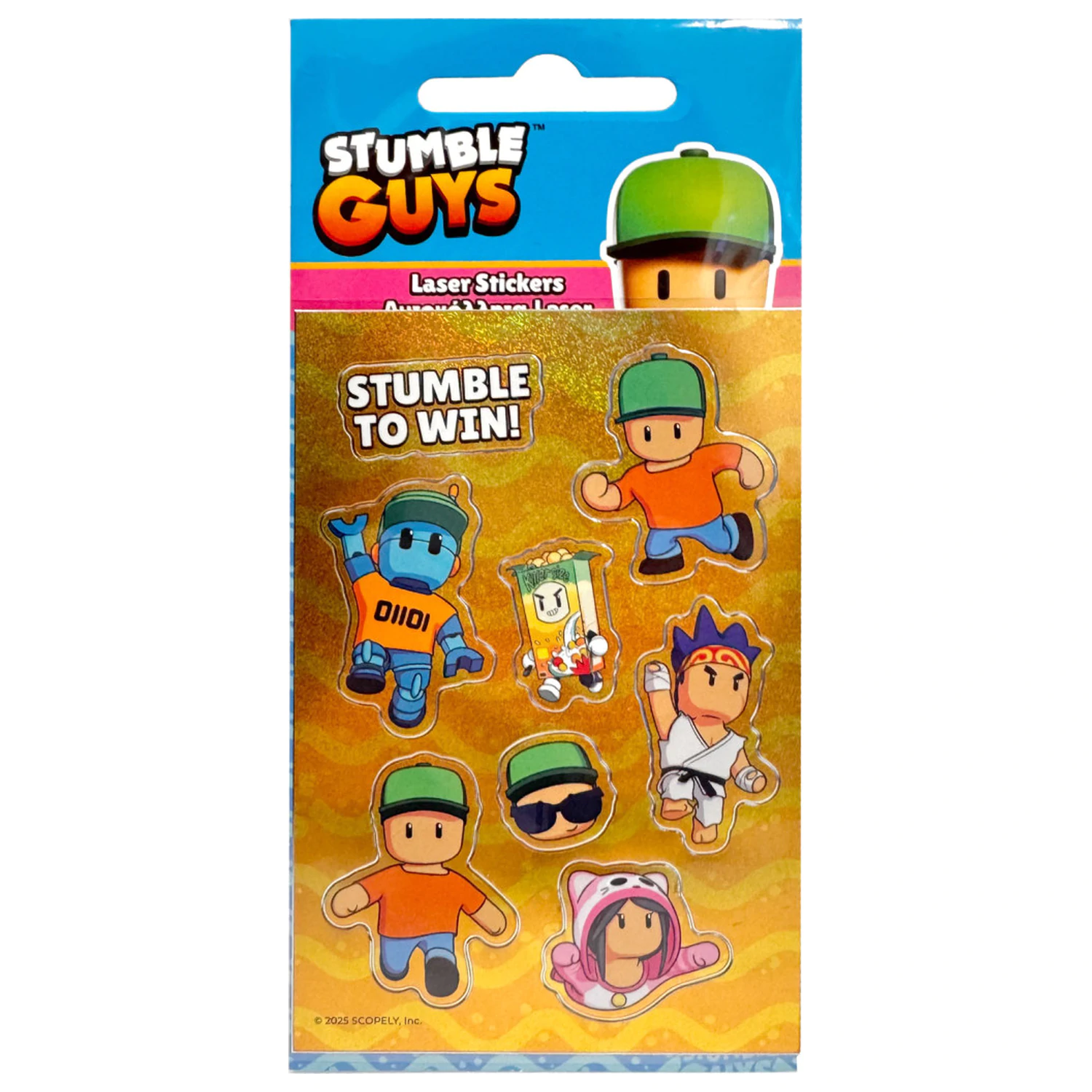 Stumble Guys Yellow holografický sada nálepiek produktová fotografia
