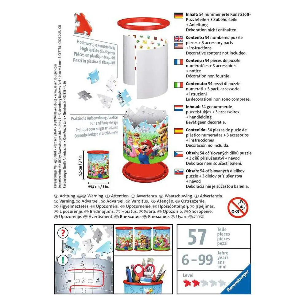 Super Mario 3D Puzzle držiak na ceruzky (54 kusov) produktová fotografia