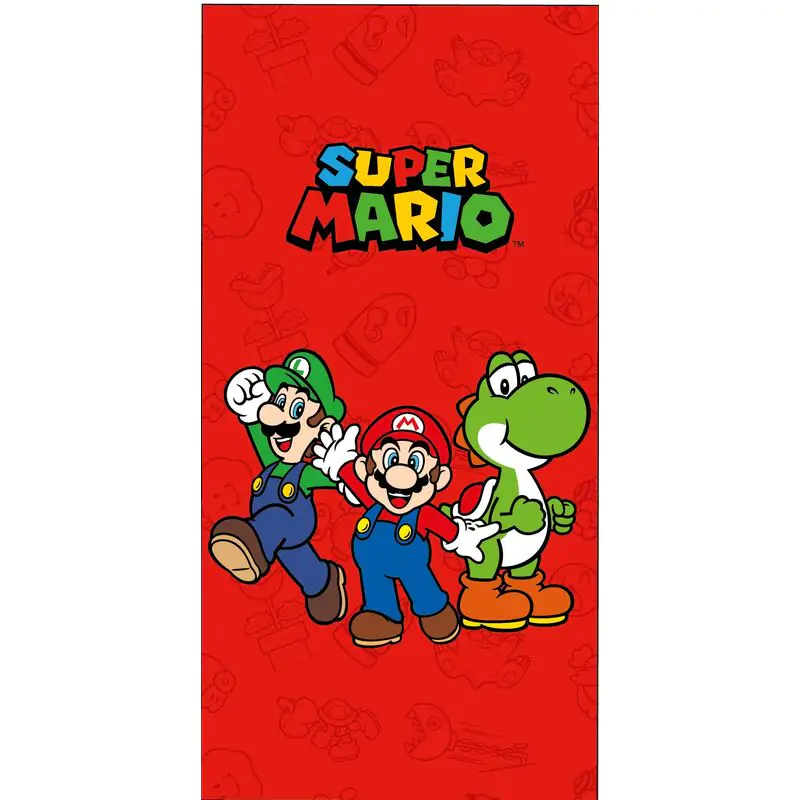 Super Mario Bros mikrovláknová plážová osuška produktová fotografia