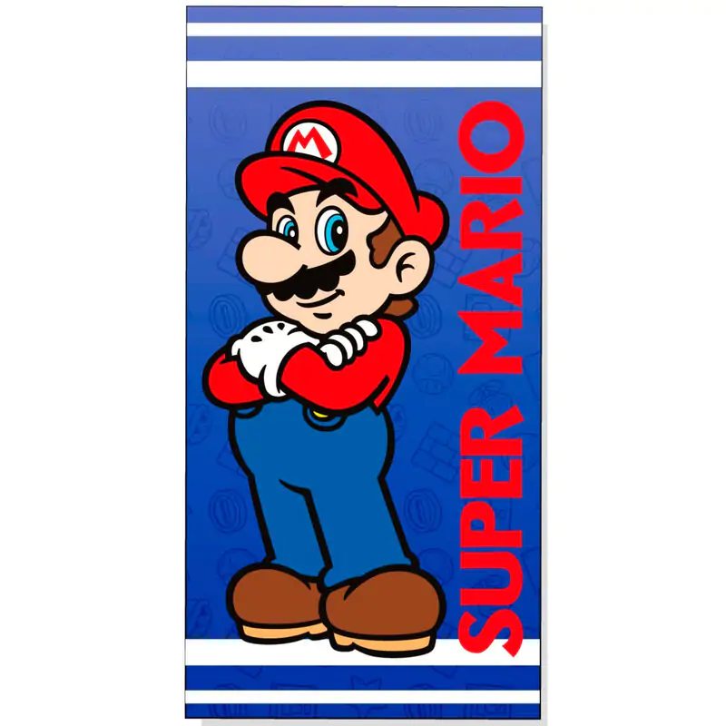 Super Mario Bros mikrovláknová plážová osuška produktová fotografia