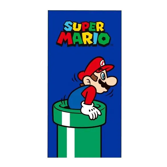 Super Mario Bros mikrovláknová plážová osuška produktová fotografia