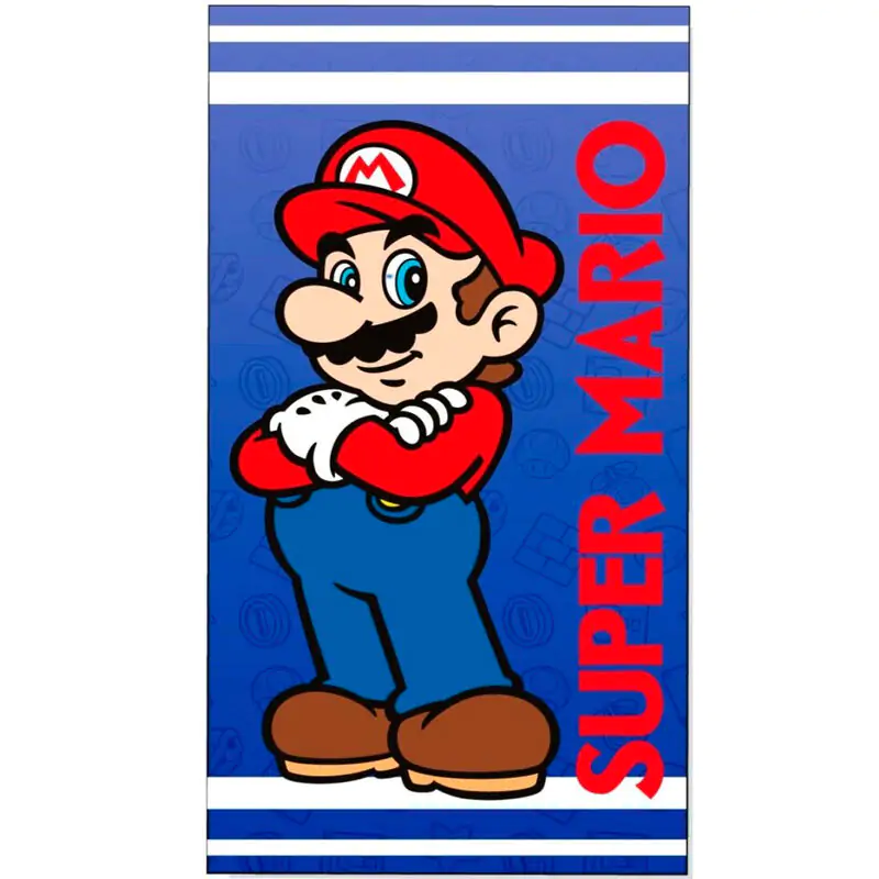 Super Mario Bros bavlnená plážová osuška produktová fotografia