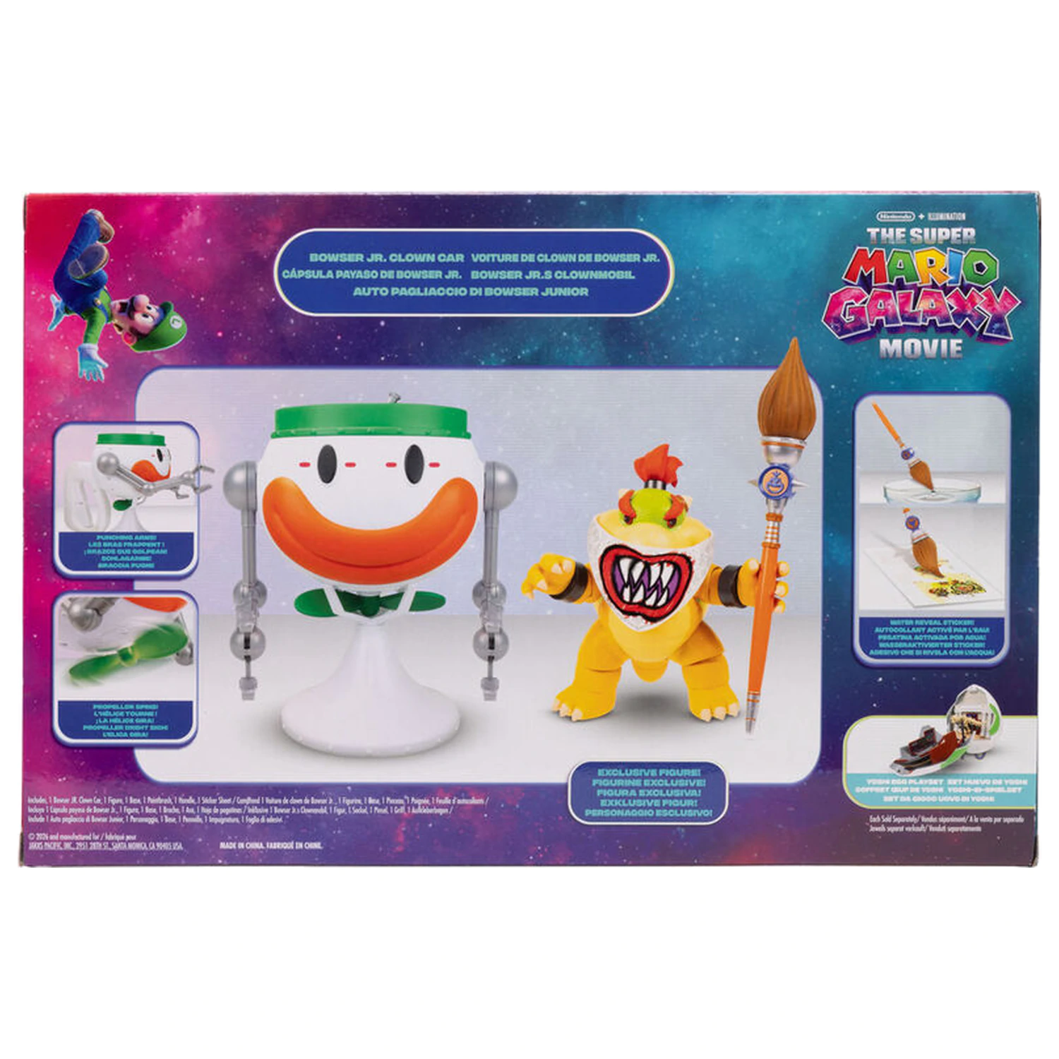 Super Mario Bros - Super Mario Galaxy Movie Bowser Jr. Clown Car figúrka produktová fotografia