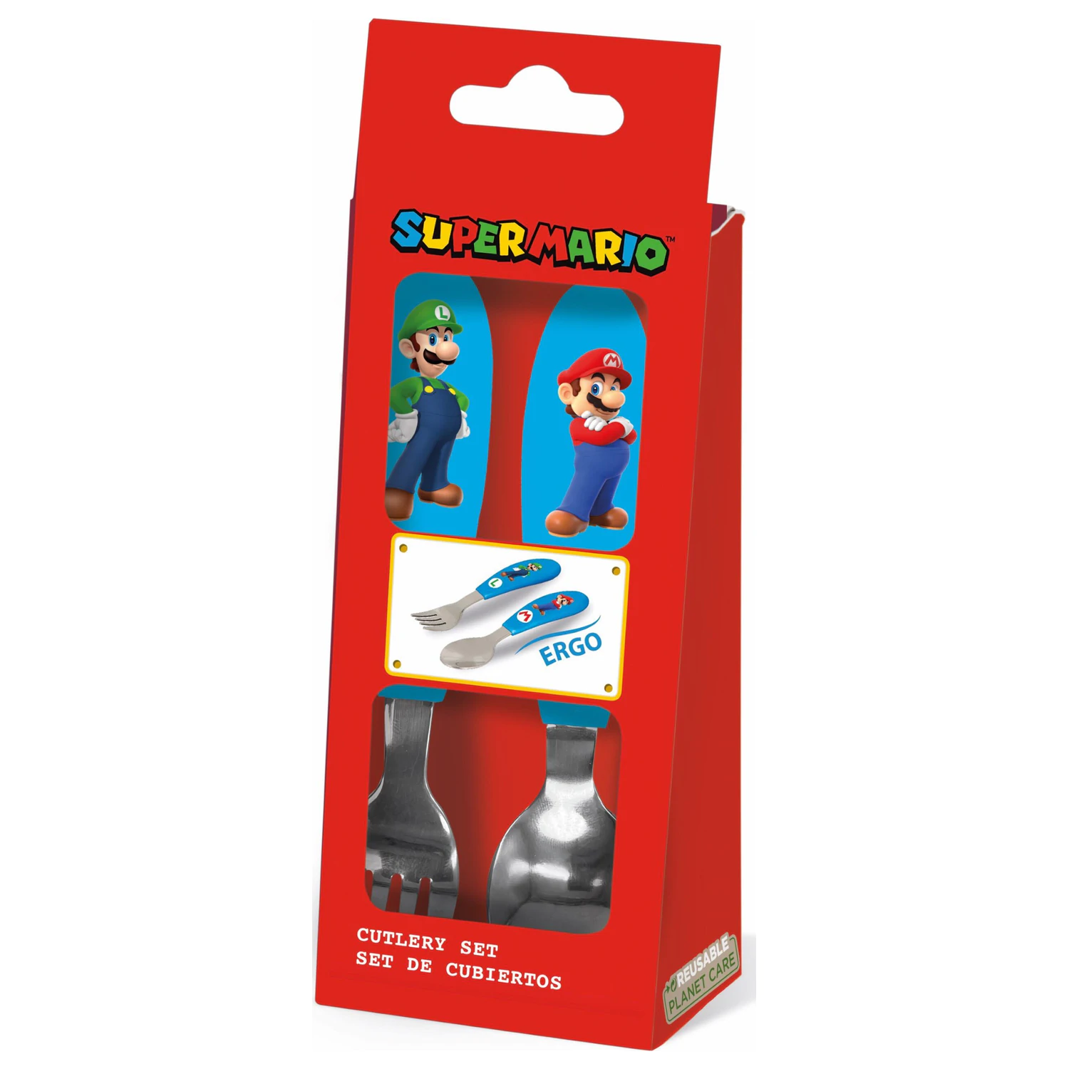 Super Mario Bros. Metal Ergo Súprava príborov - 2 kusy produktová fotografia