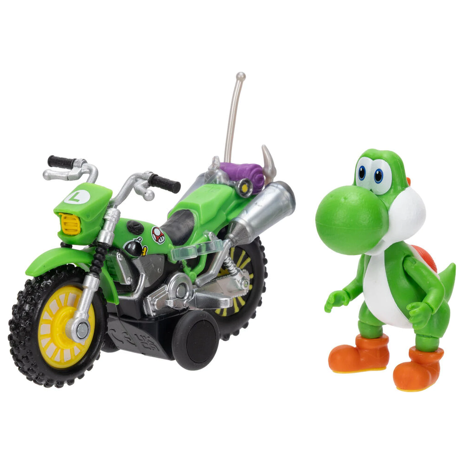 Super Mario figúrka a motorka hračka - Yoshi produktová fotografia