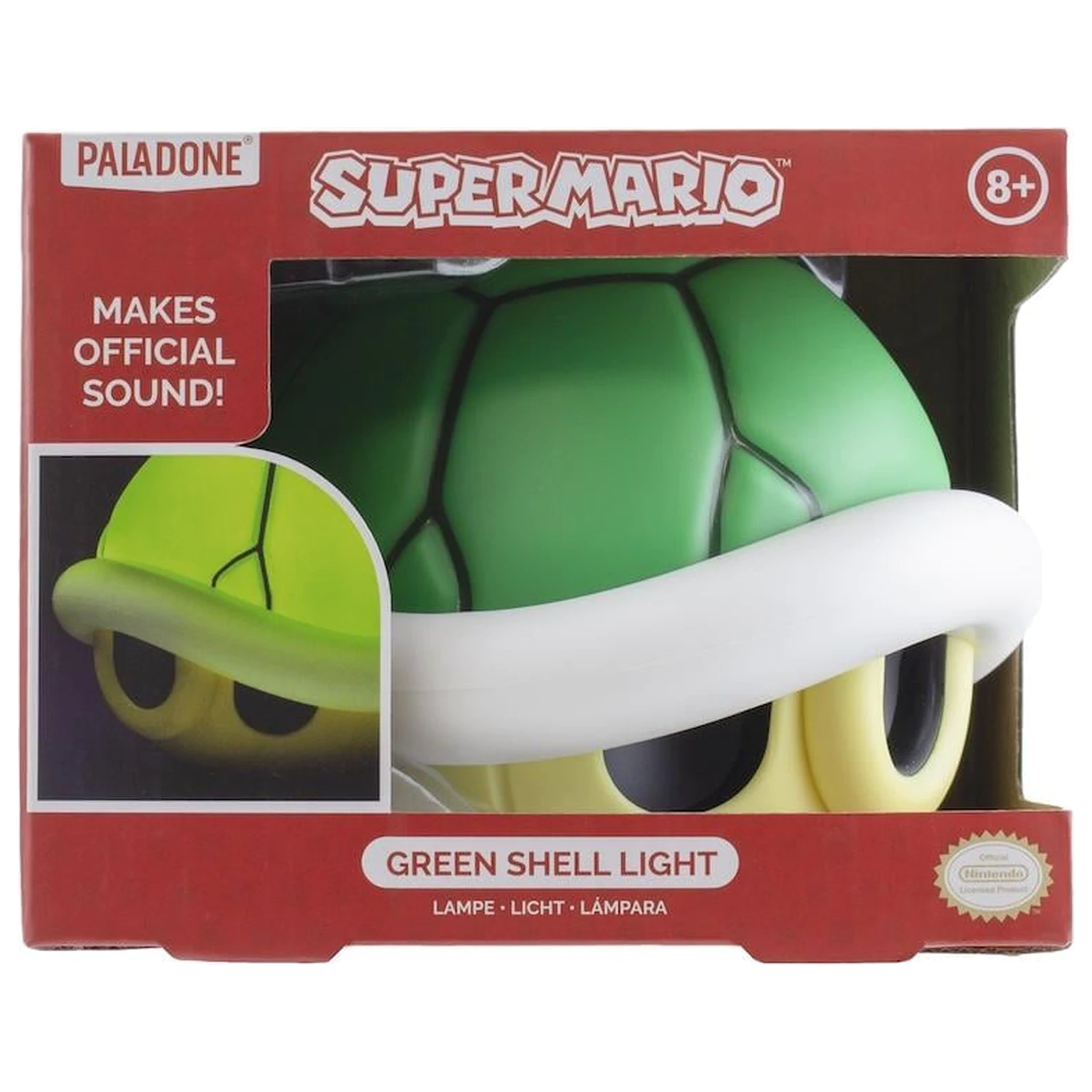 Super Mario Green Shell dekoratívne svetlo so zvukom 15 cm produktová fotografia