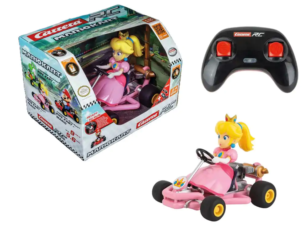 Super Mario Kart RC diaľkovo ovládané auto 1/18 2.4GHz Pipe Kart Peach produktová fotografia