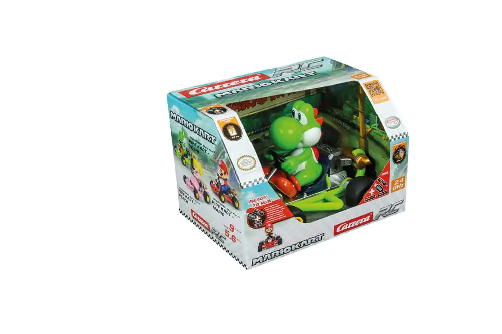 Super Mario Kart RC diaľkovo ovládané auto 1/18 2.4GHz Pipe Kart Yoshi produktová fotografia