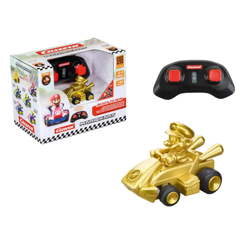 Super Mario Kart RC diaľkovo ovládané auto 1/50 2.4GHz Mini Mario Gold produktová fotografia