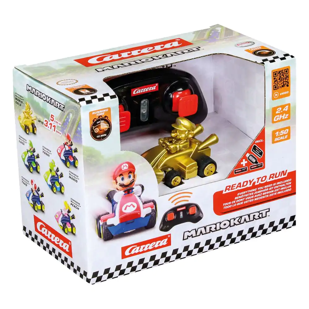 Super Mario Kart RC diaľkovo ovládané auto 1/50 2.4GHz Mini Mario Gold produktová fotografia