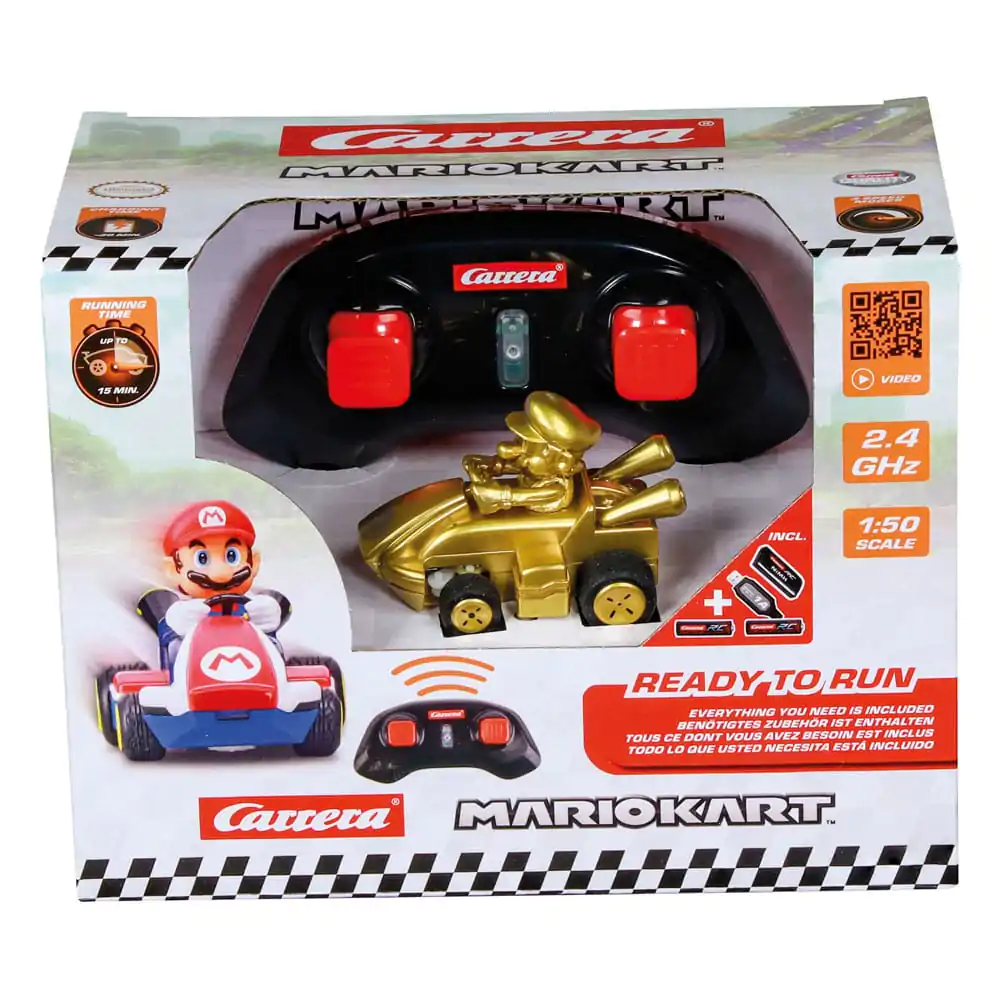 Super Mario Kart RC diaľkovo ovládané auto 1/50 2.4GHz Mini Mario Gold produktová fotografia