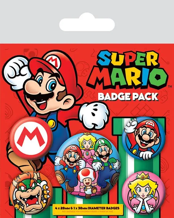 Super Mario Pin-Back Buttons 5-Pack termékfotó