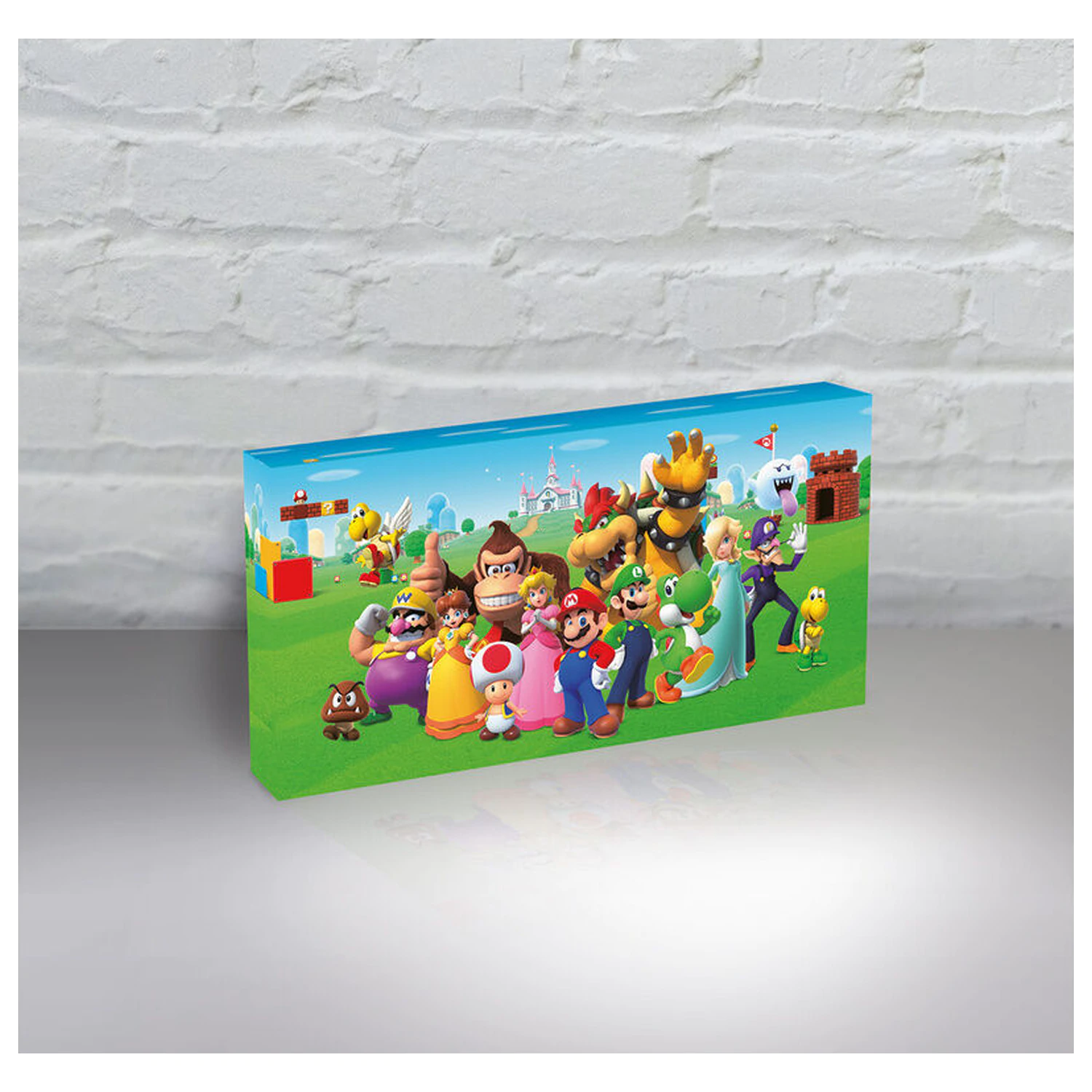 Super Mario svietiace plátno produktová fotografia