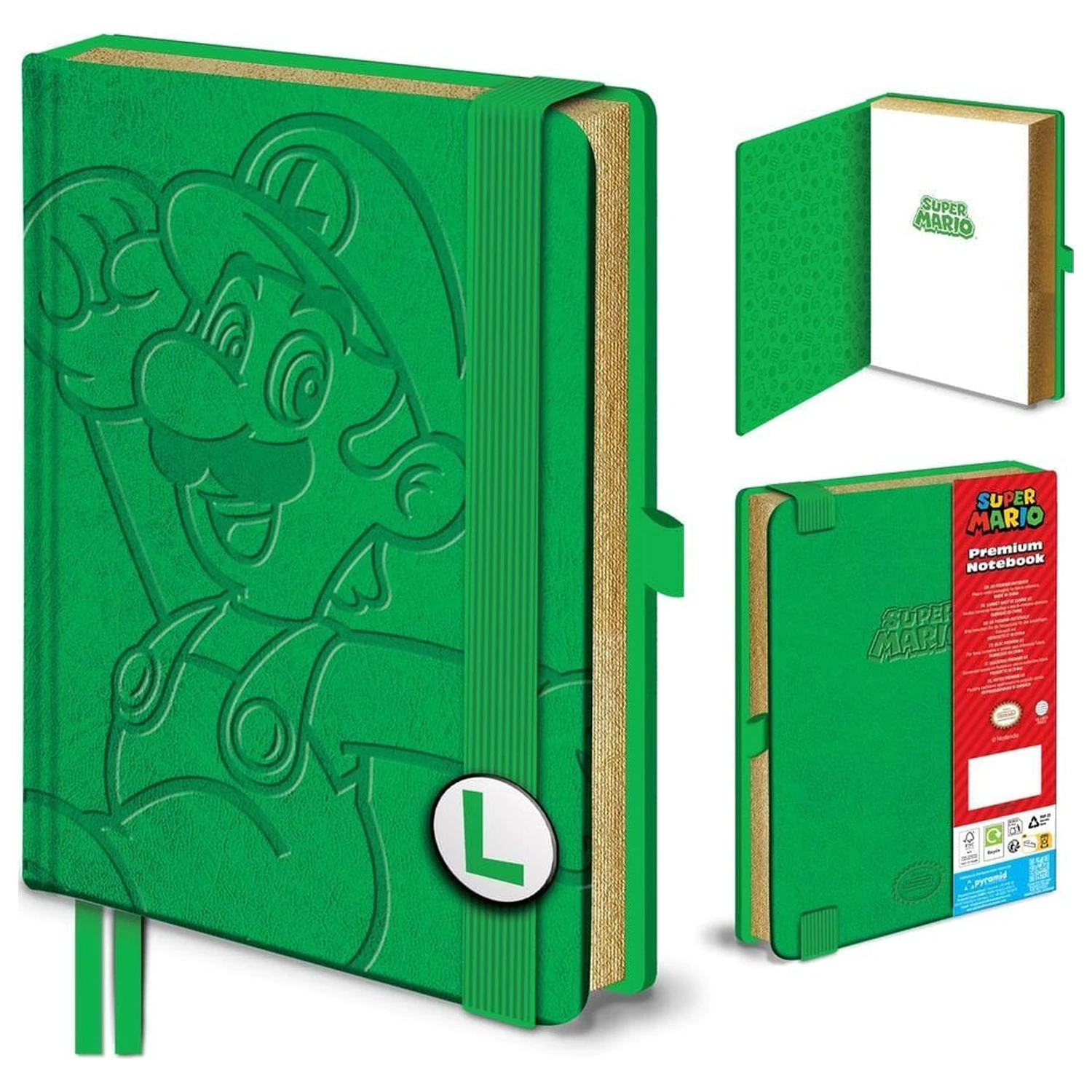 Super Mario Luigi A5 zápisník produktová fotografia