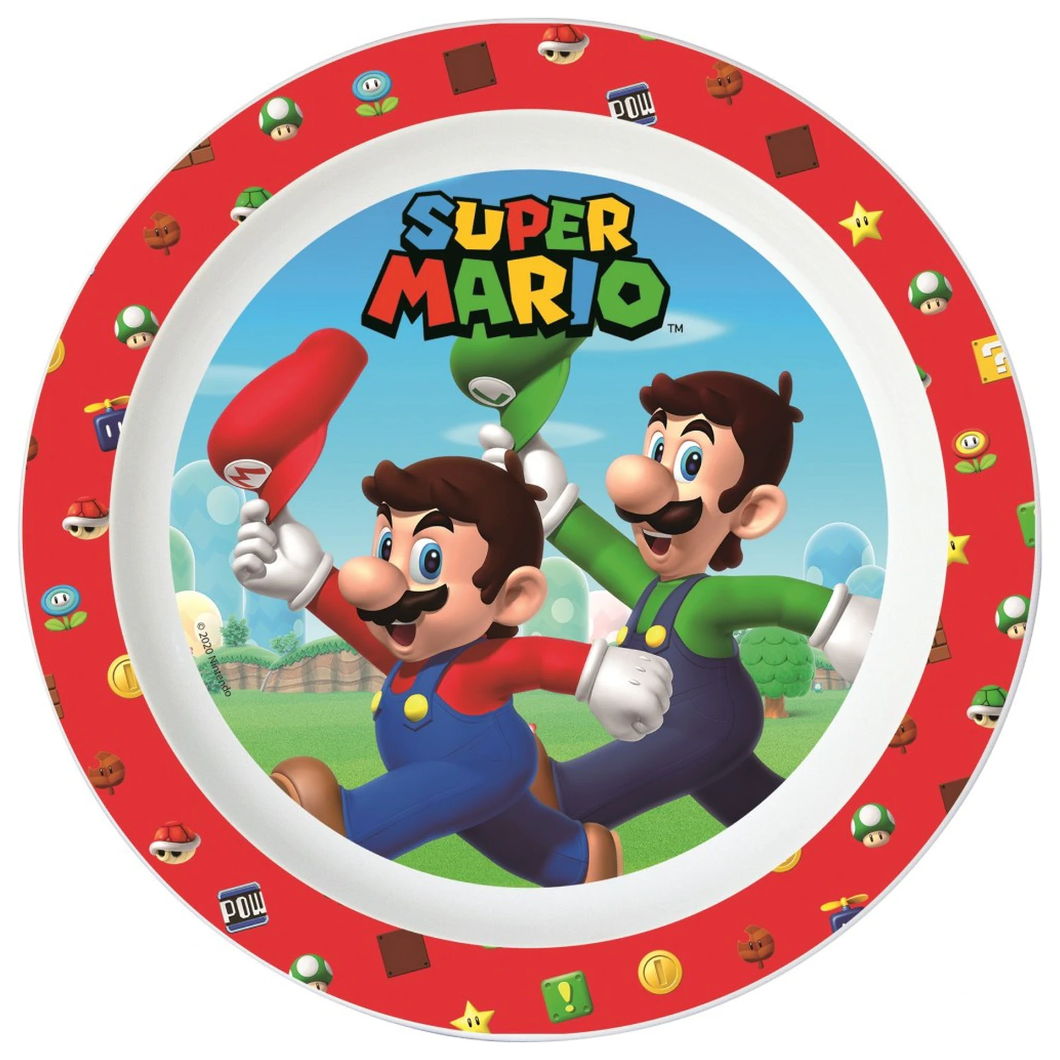 Super Mario Mushroom Kingdom mikro plochý tanier produktová fotografia