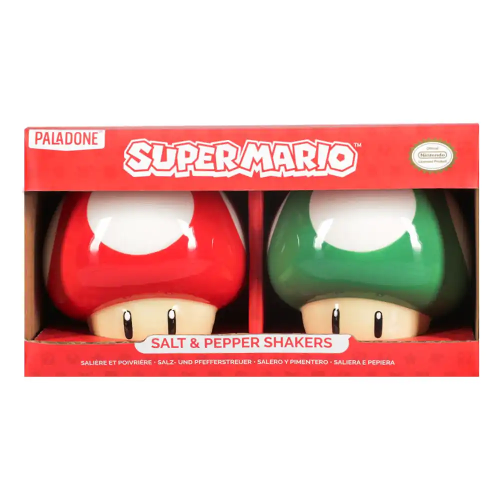 Super Mario soľnička a korenička Mushroom produktová fotografia
