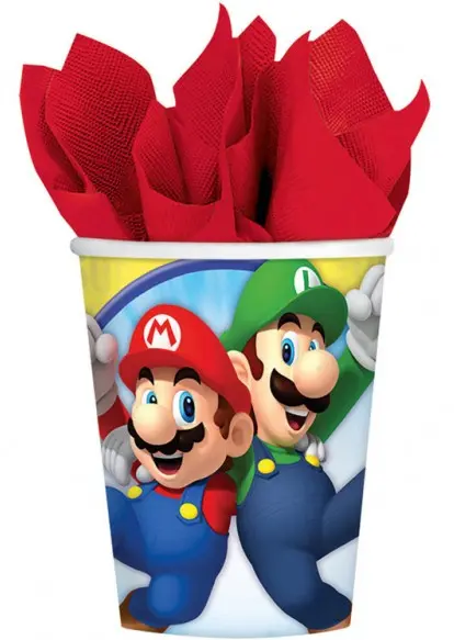 Super Mario papierový pohár 8 ks 250 ml produktová fotografia