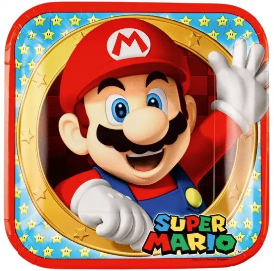 Super Mario papierové taniere 8 ks 23 cm produktová fotografia