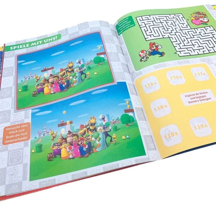 Super Mario Play Time Nálepky Zbierka Album s nálepkami *German Version* produktová fotografia