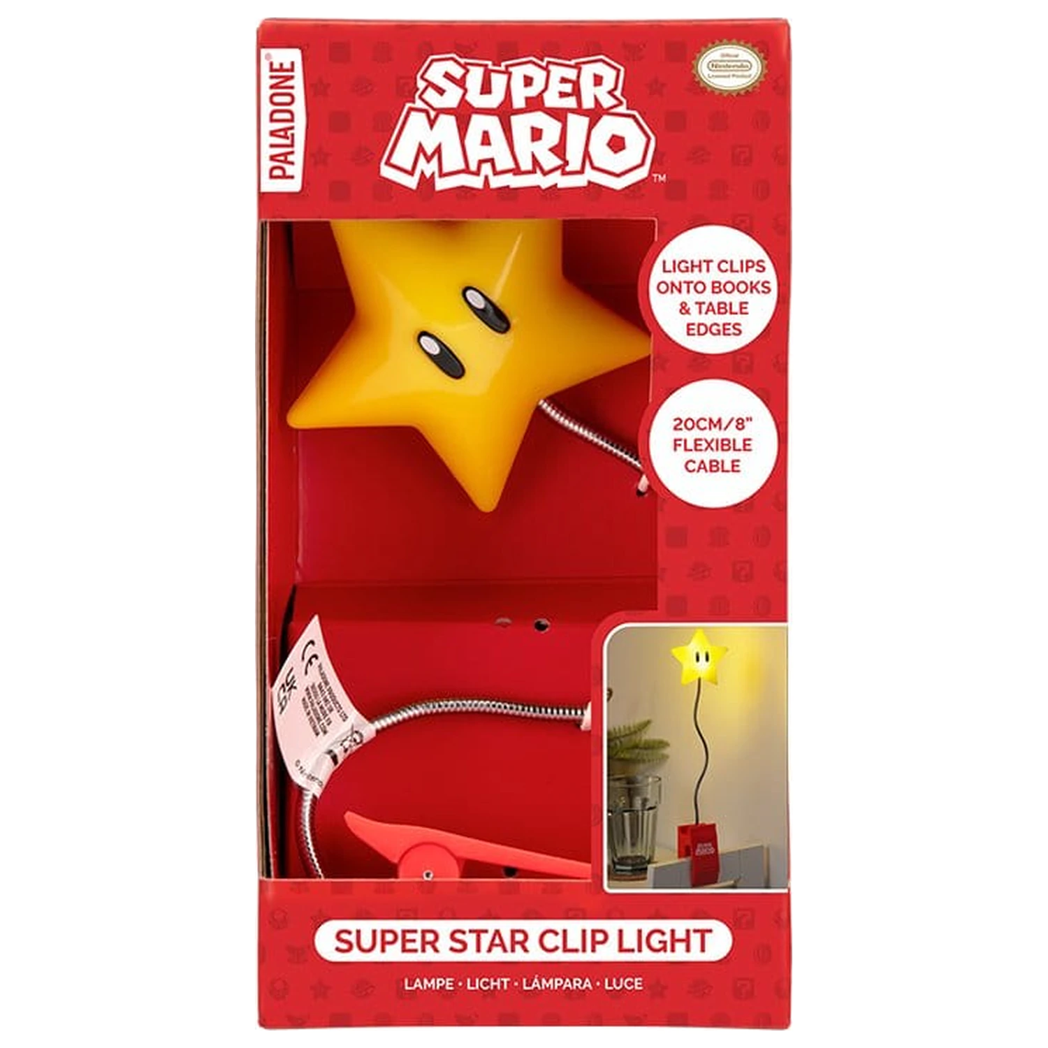 Super Mario Light Super Star Clip 33 cm produktová fotografia