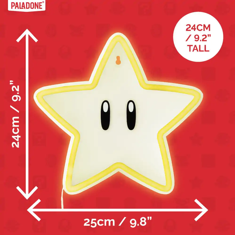 Super Mario LED Nástenná lampa Super Star Neónové svetlo produktová fotografia