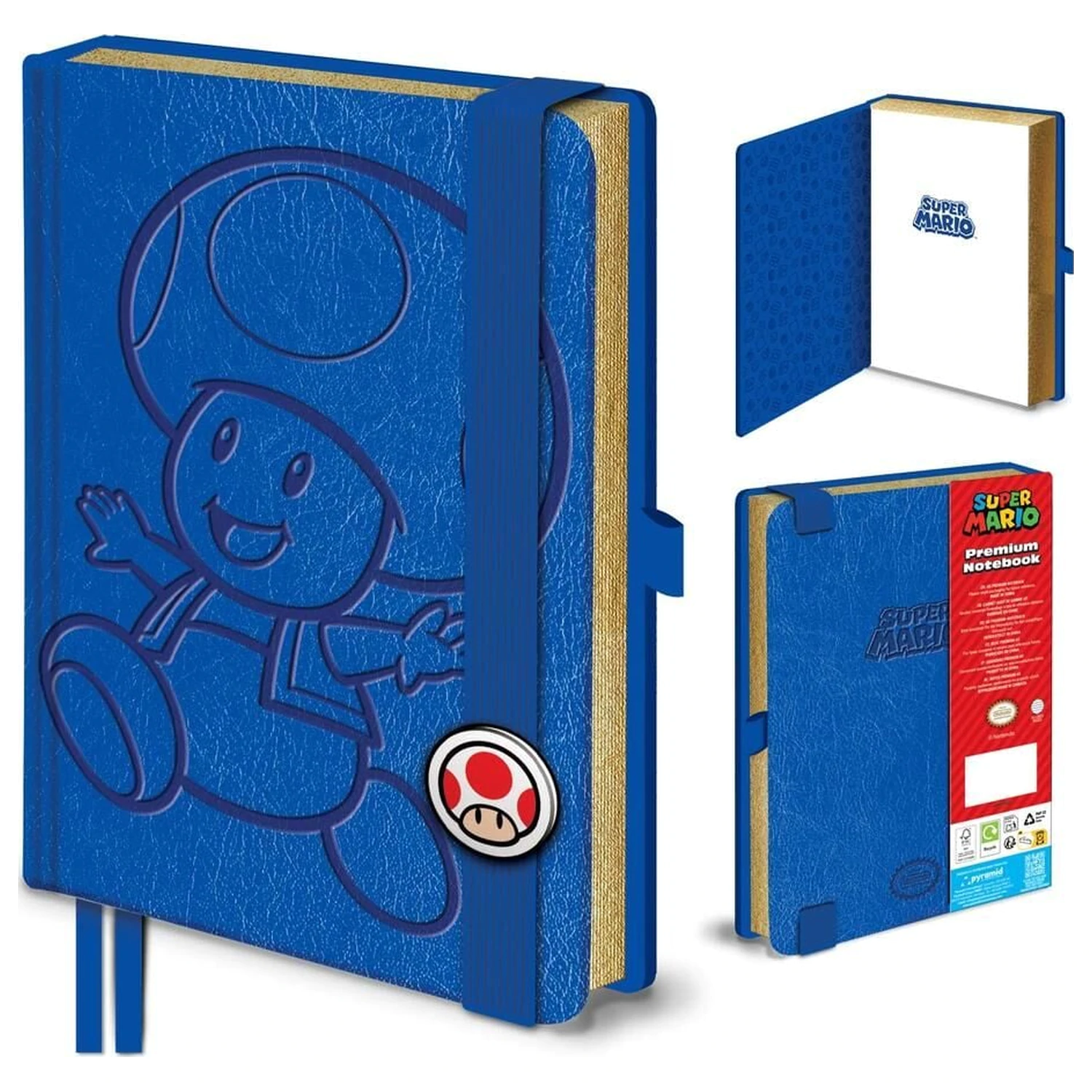 Super Mario Toad A5 zápisník produktová fotografia