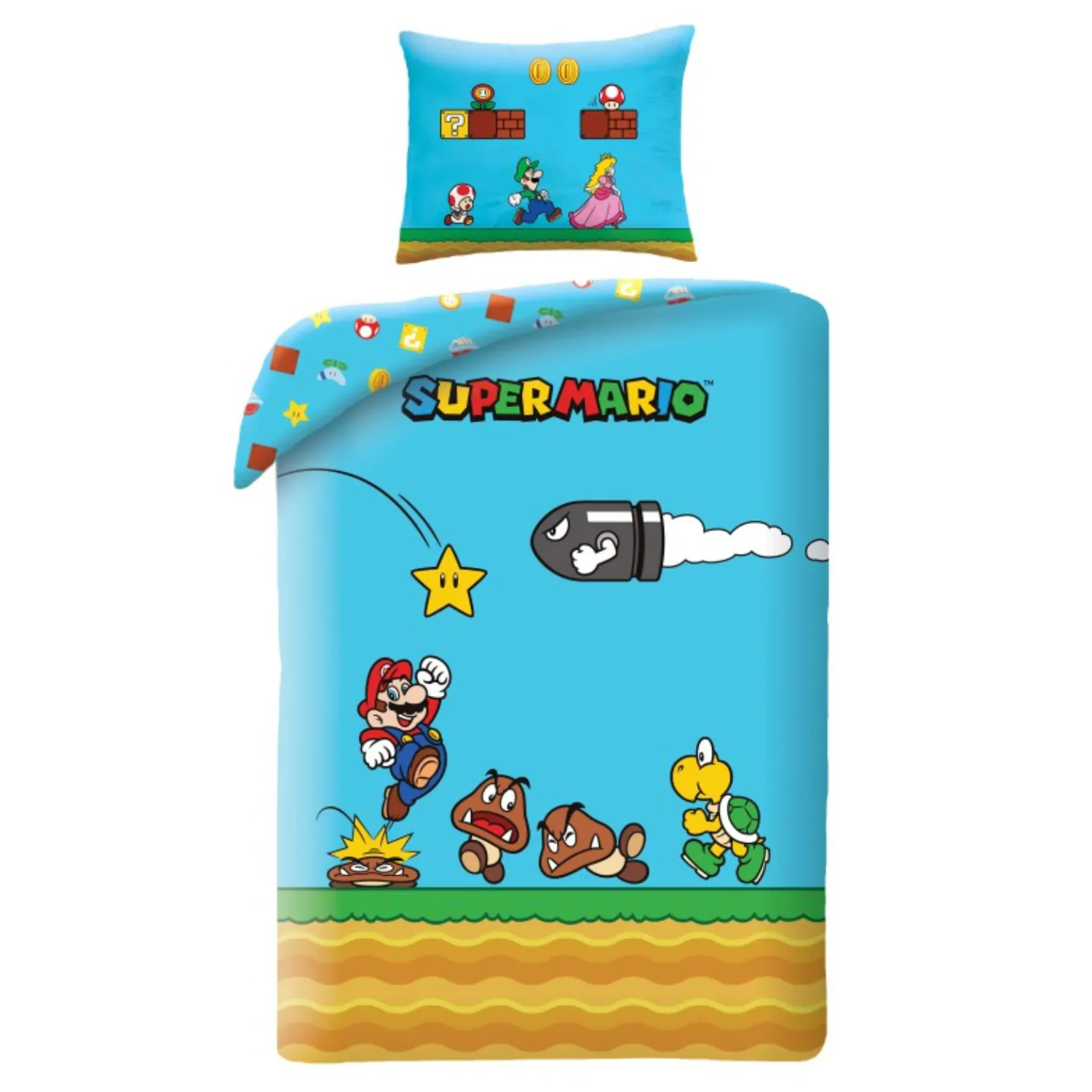 Super Mario Súprava obliečky na paplón Ver. 3 140 x 200 cm / 70 x 90 cm produktová fotografia