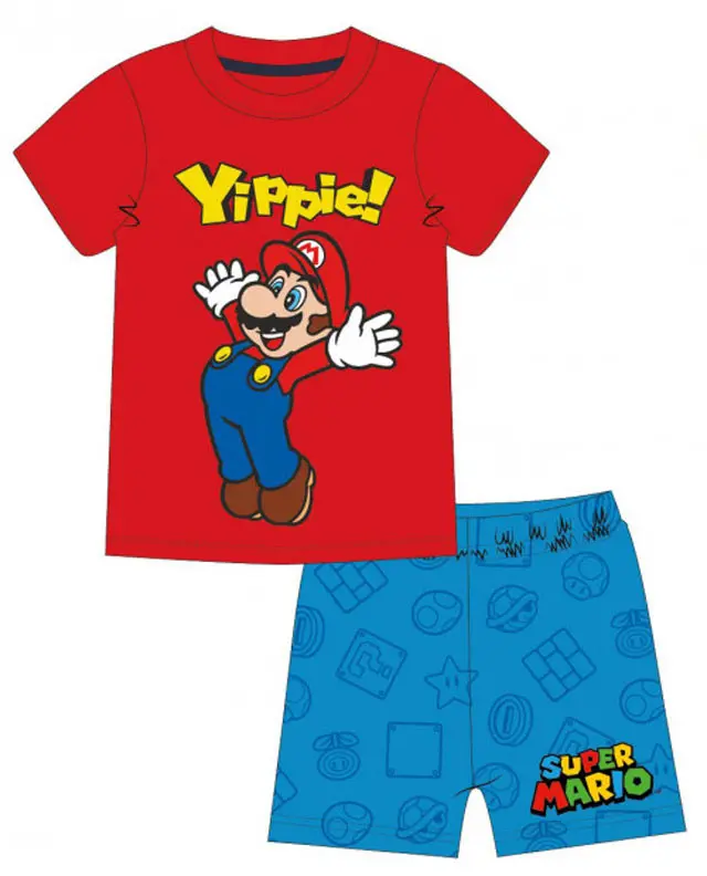 Super Mario Yippie krátke detské Pyžamo XS termékfotó