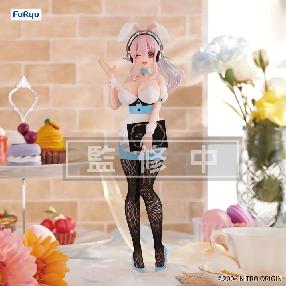 Super Sonico BiCute Bunnies PVC Socha Čašníčka Svetlomodrá Farba Ver. 28 cm produktová fotografia