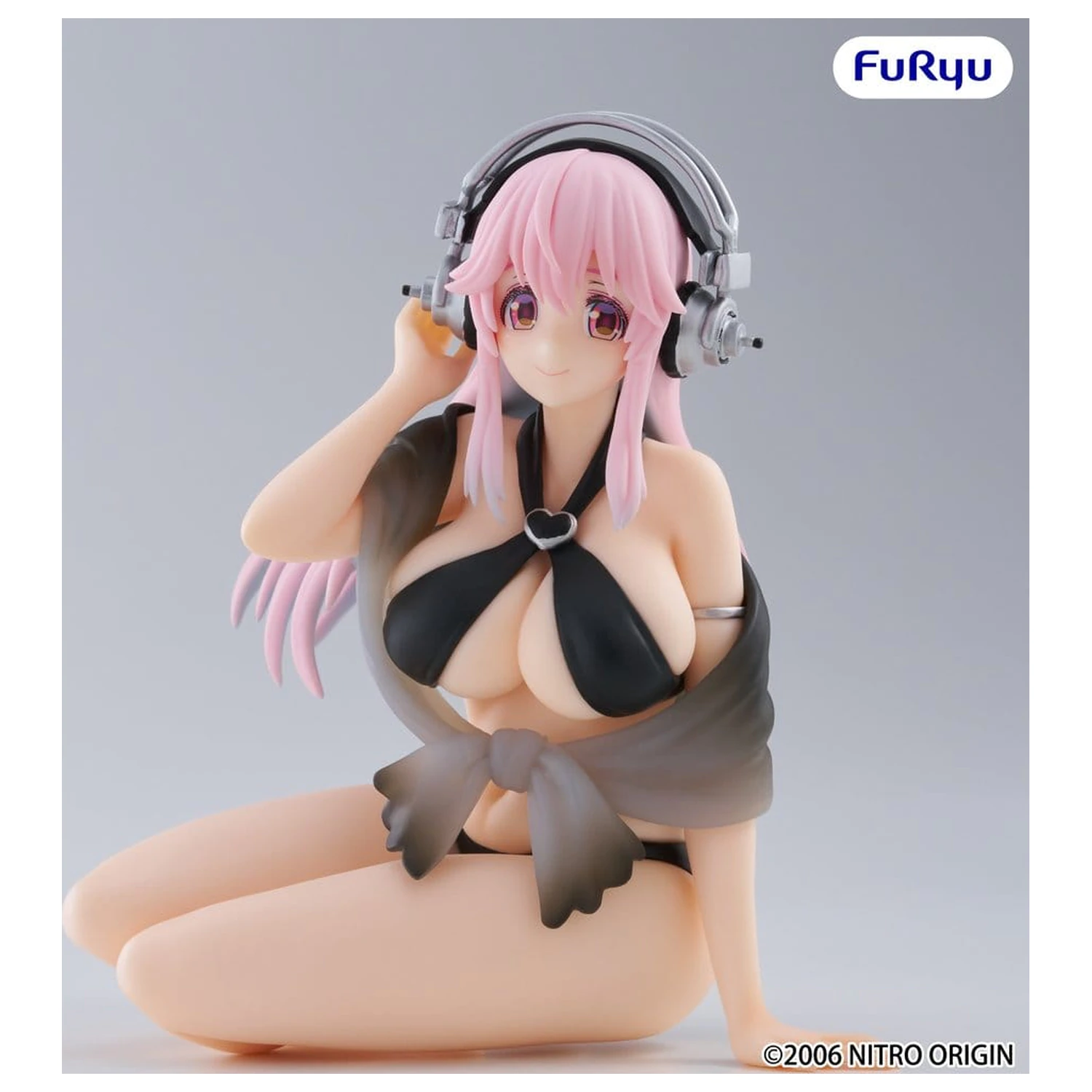 Super Sonico Noodle Stopper PVC Socha Super Sonico Swimsuit Black Color Ver. 10 cm produktová fotografia