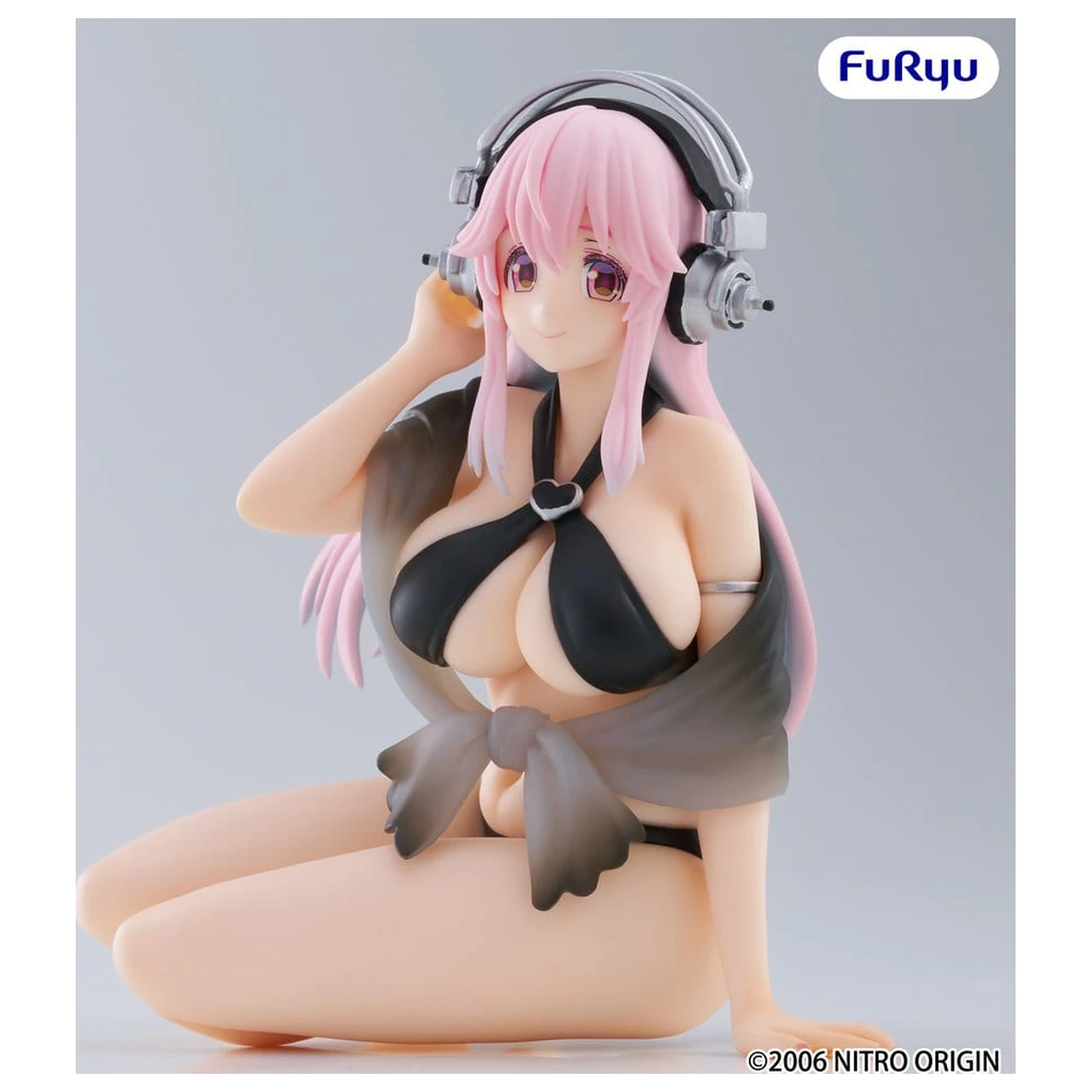 Super Sonico Noodle Stopper PVC Socha Super Sonico Swimsuit Black Color Ver. 10 cm produktová fotografia