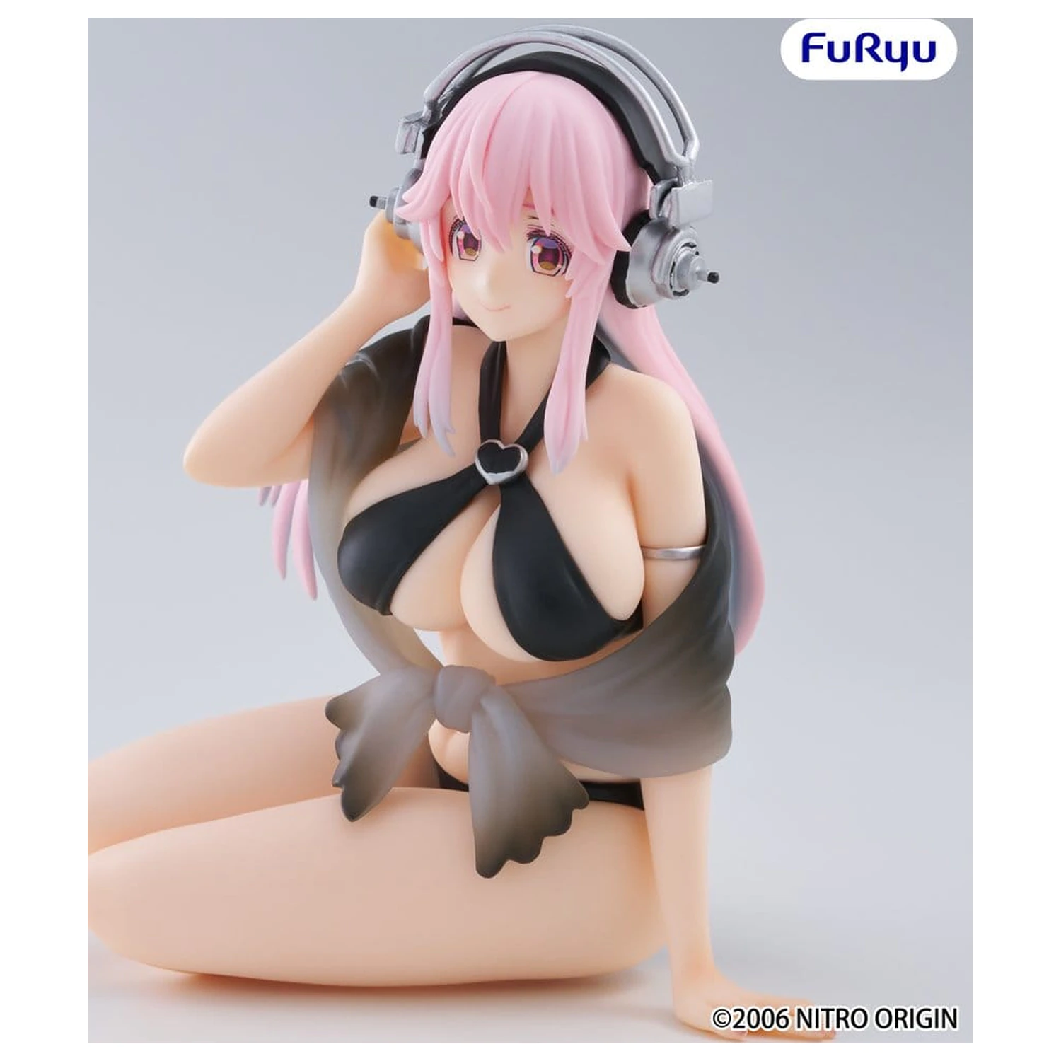 Super Sonico Noodle Stopper PVC Socha Super Sonico Swimsuit Black Color Ver. 10 cm produktová fotografia