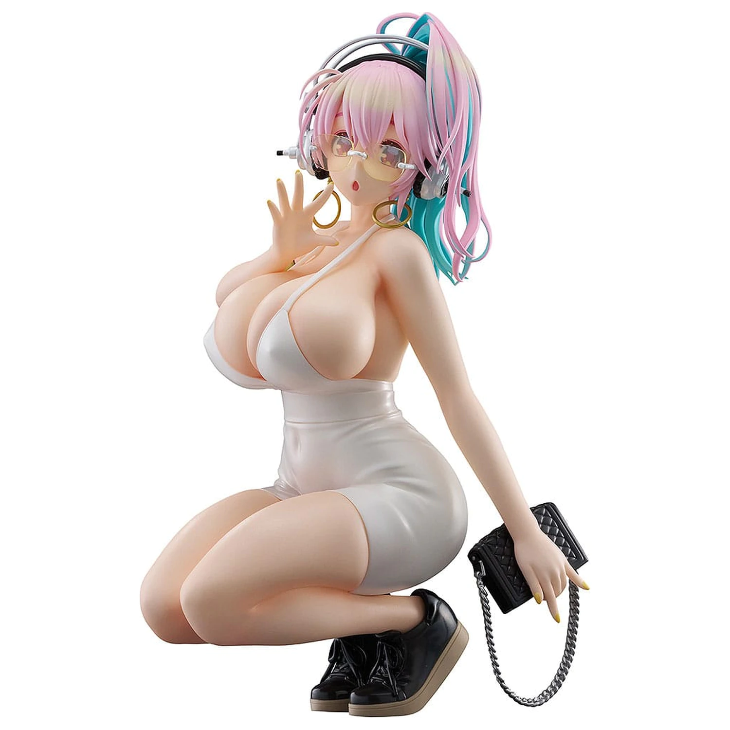 Super Sonico Pop Up Parade PVC socha Super Sonico: 15th Mini Dress Ver. L Size 20 cm produktová fotografia