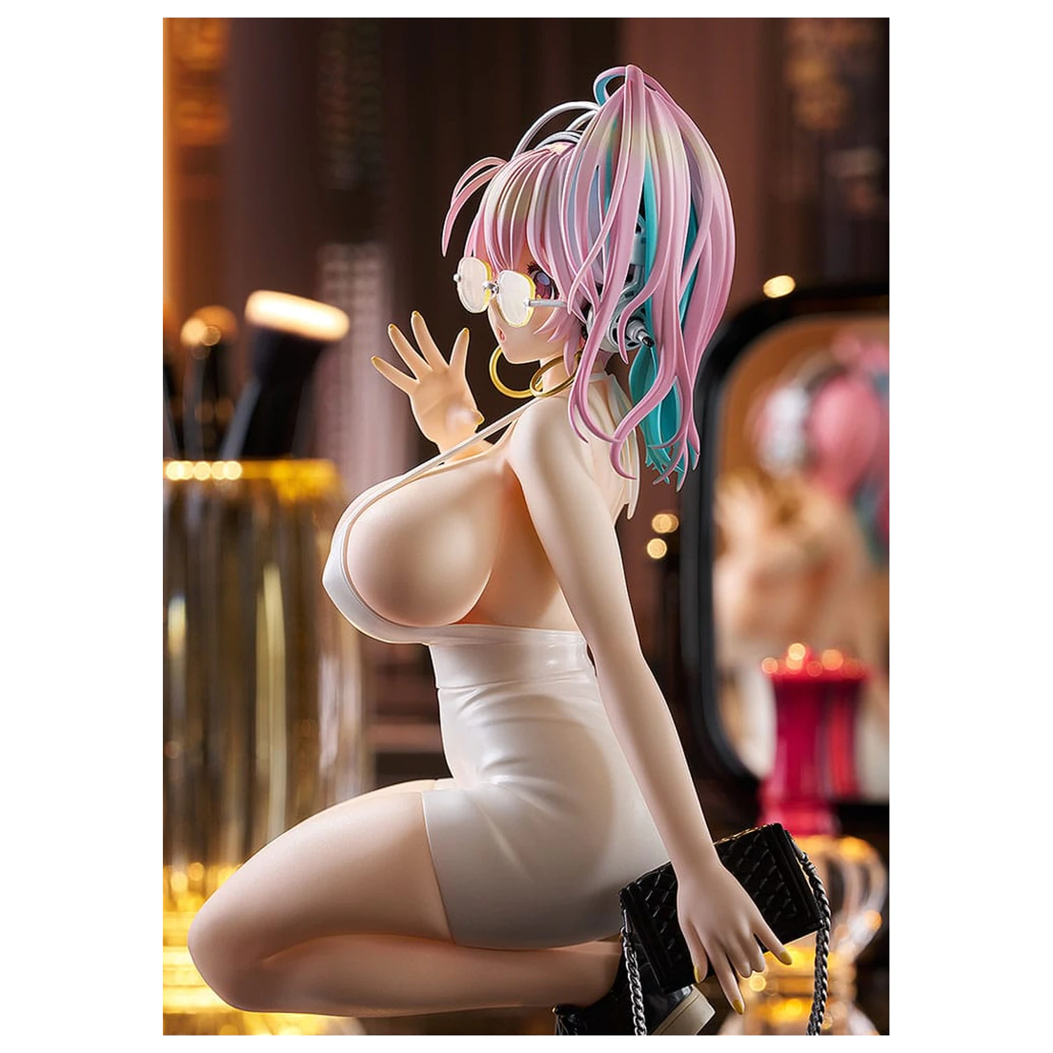 Super Sonico Pop Up Parade PVC socha Super Sonico: 15th Mini Dress Ver. L Size 20 cm produktová fotografia