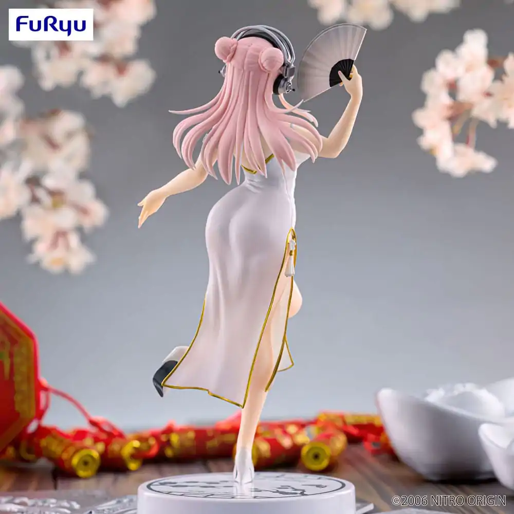 Super Sonico Trio-Try-iT PVC socha White China Dress Ver. 21 cm produktová fotografia