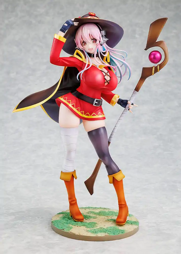 Super Sonico x Konosuba PVC soška 1/7 Super Sonico Megumin collaboration Ver. 25 cm produktová fotografia