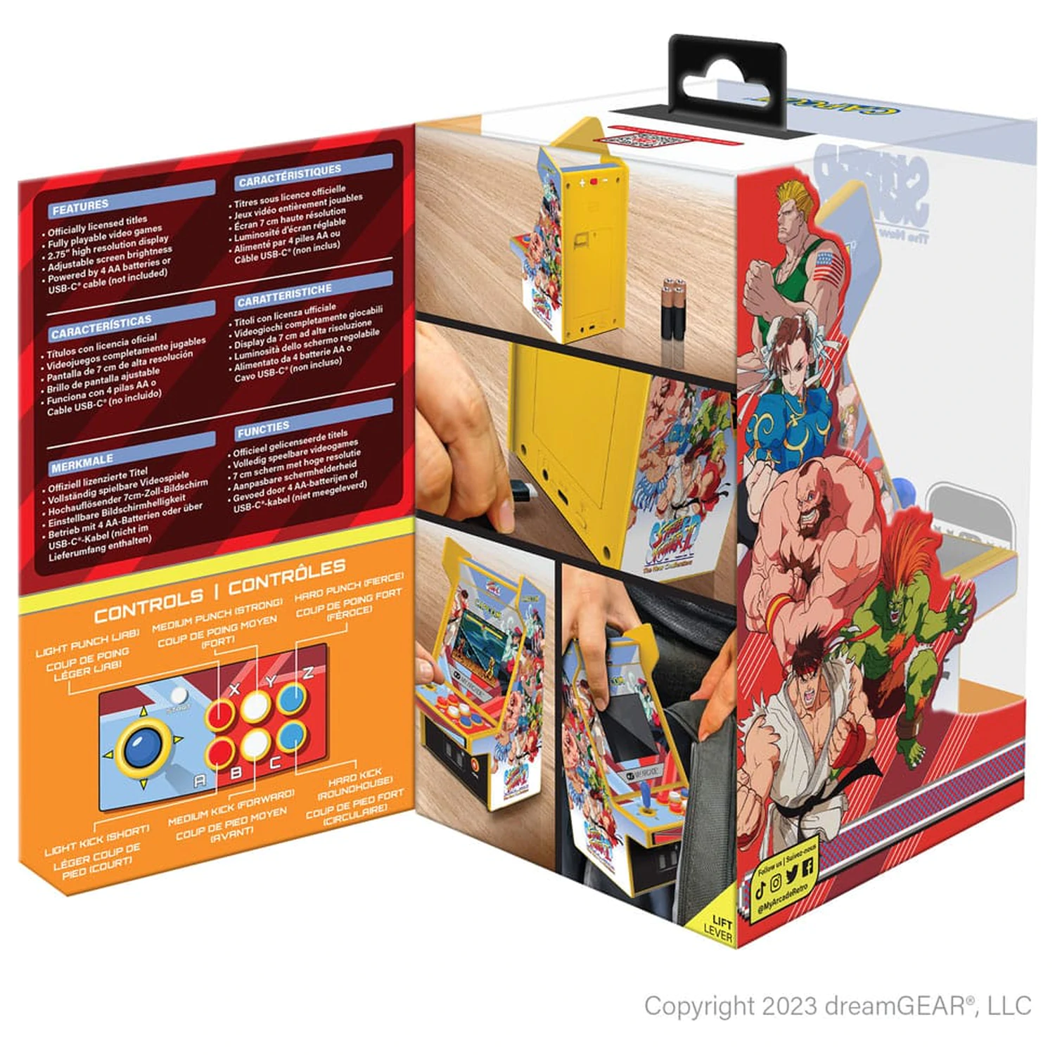 Super Street Fighter II Prenosný Retro Arcade Micro Player Pro produktová fotografia