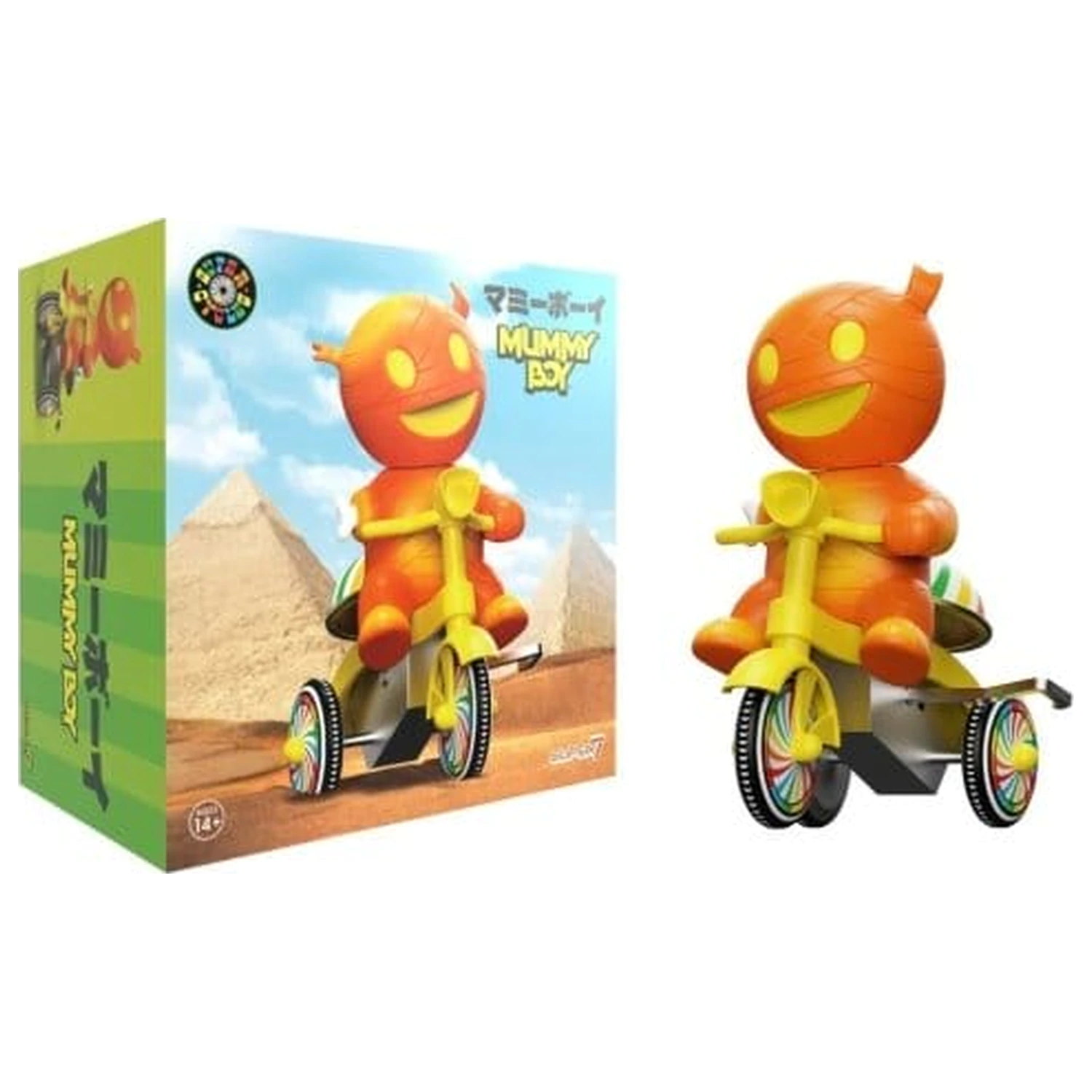 Super7 Super Cycles Vozidlo Mummy Boy (oranžový so žltou trojkolkou) produktová fotografia