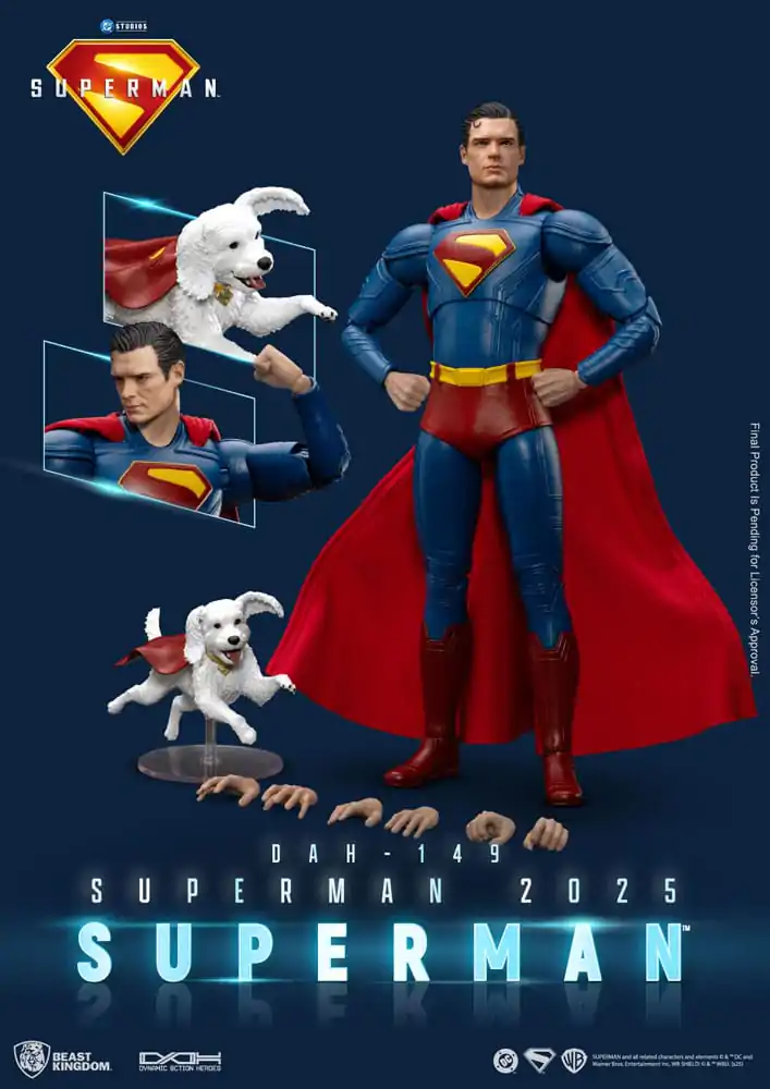 Superman (2025) akčná figúrka Superman & Krypto 21 cm produktová fotografia