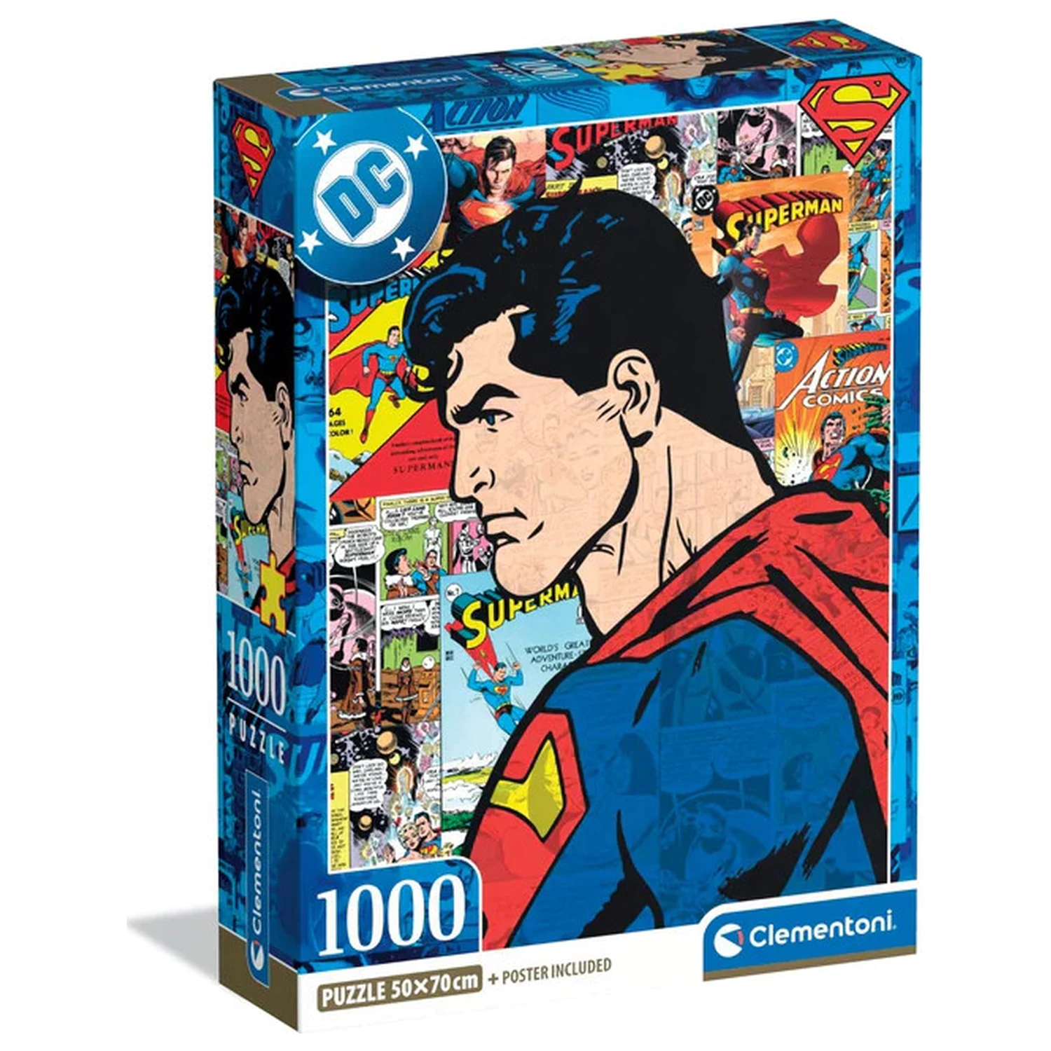 Superman Comic 1000-dielne kompaktné puzzle produktová fotografia