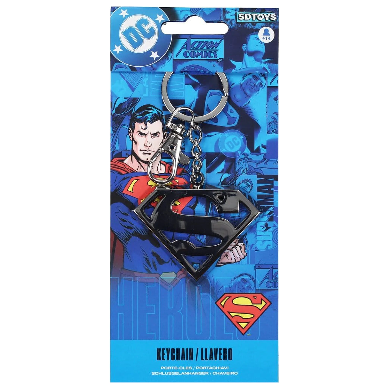 Superman Kovová kľúčenka produktová fotografia