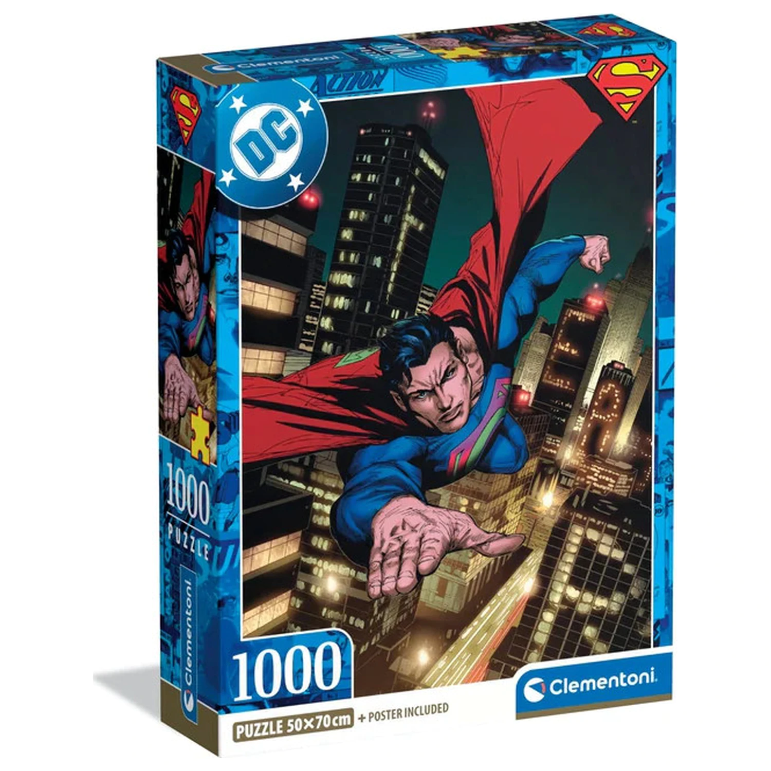 Superman Night 1000-dielne kompaktné puzzle produktová fotografia