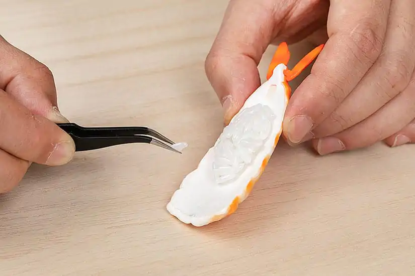 Sushi Plastiková Modelová Súprava 1/1 Kreveta 3 cm produktová fotografia