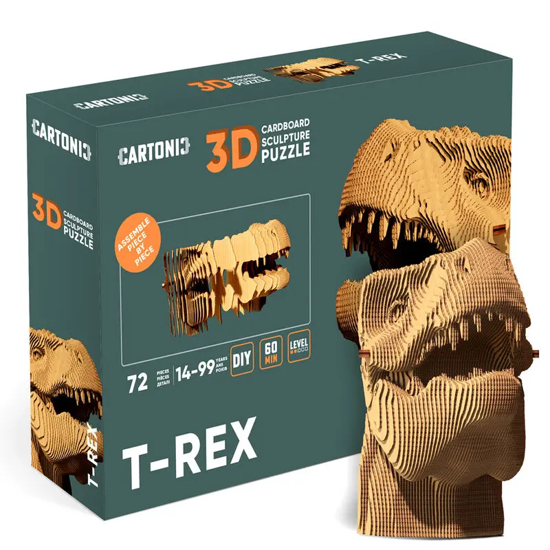 T-Rex kartónové 3D puzzle 72ks produktová fotografia