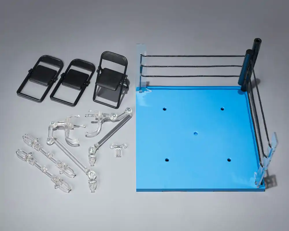 Tamashii Stage Action Figure Accessory Act Ring Corner & Folding Chair Set Neutral Ver. / Sada akčných figúrok - príslušenstva Act Ring Corner & Folding Chair Set Neutral Ver. produktová fotografia
