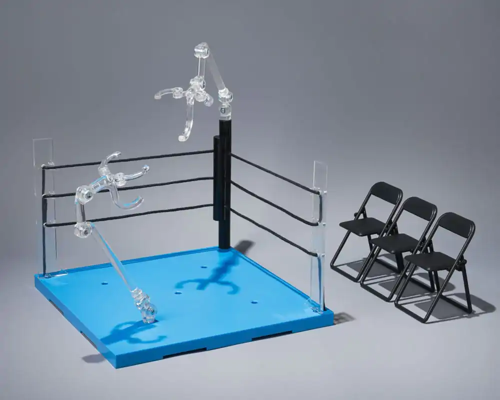 Tamashii Stage Action Figure Accessory Act Ring Corner & Folding Chair Set Neutral Ver. / Sada akčných figúrok - príslušenstva Act Ring Corner & Folding Chair Set Neutral Ver. produktová fotografia